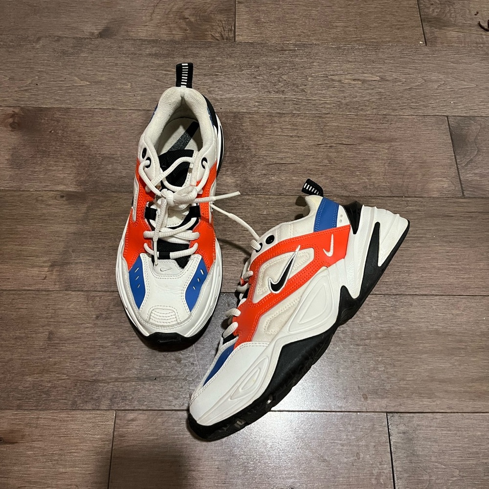 Nike White, Orange, and Blue Athletic Shoes